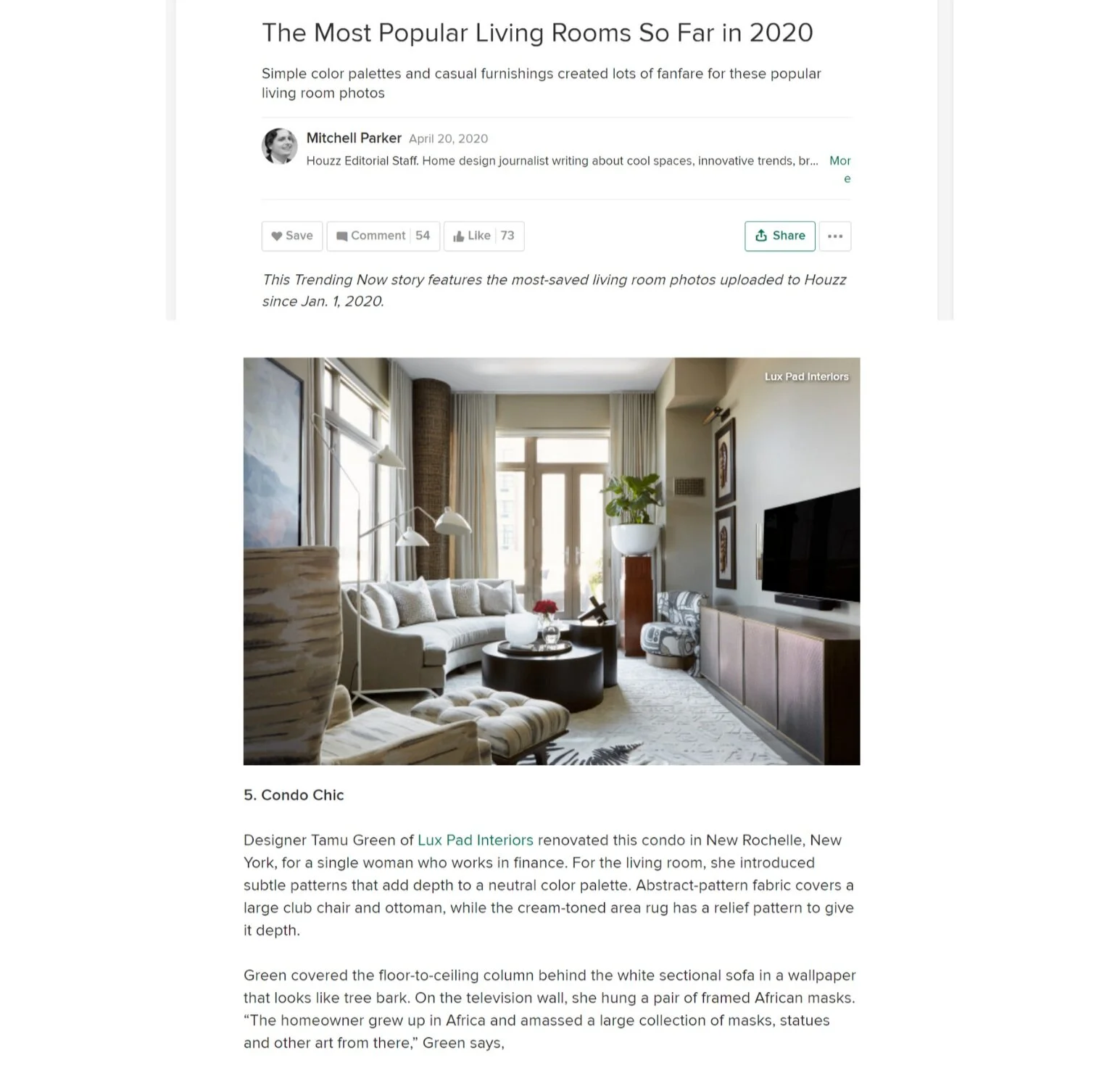 The Most Popular Living Rooms So Far in 2020