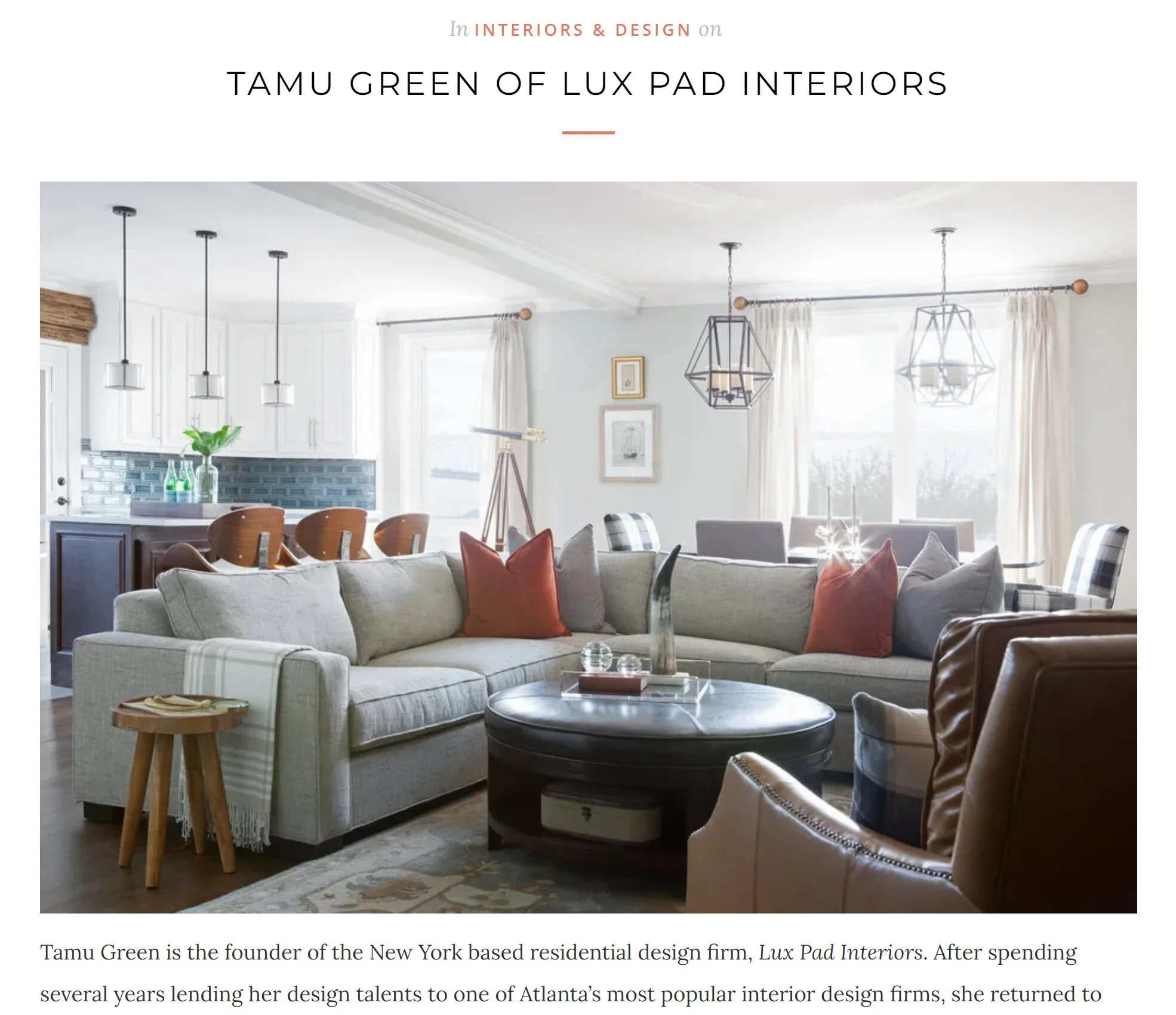 TAMU GREEN OF LUX PAD INTERIORS